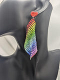 Rainbow earrings, LGBT earrings, LGBT jewellery, secret santa, pride earrings, statement earrings, LGBTQ earrings, rainbow jewellery,