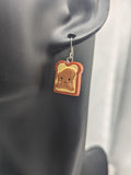 Peanut butter and jelly earrings, food earrings, foodie gifts, food inspired, food themed, novelty earrings, novelty jewellery, American