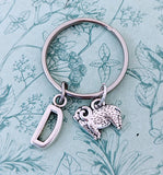 Cute Sheep keychain, animal sheep lover gifts, sheep farmer gifts, animal inspired gifts, sheep themed, sheep charm, sheep herder gifts
