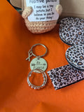 Positive gift set box, safety keychain, stocking fillers, anxiety gifts ideas, anxiety inspired, anxiety suffers, birthday gifts,