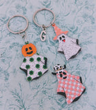 Halloween ghost keychain, novelty fun ghost gifts, Halloween themed gifts, ghost hunter gifts, gothic halloween accessories, autumn keychain