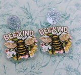 Honey bee earrings, Bee kind stud earrings, bee kind jewellery, bee inspired gifts, affordable jewellery earrings, bumblebee jewellery,
