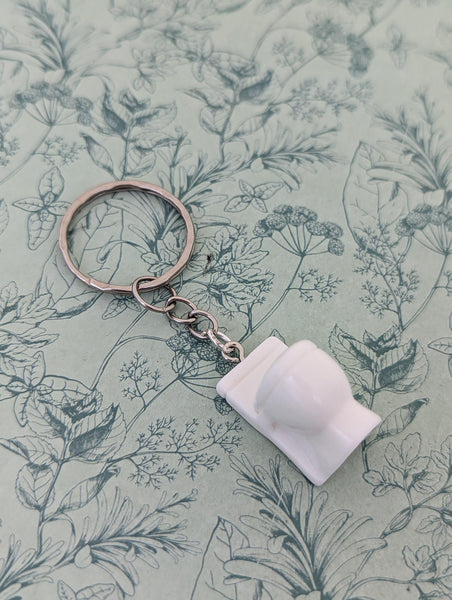 Novelty fun toilet keychain, quirky fun secret Santa gifts, toilet paper themed, gifts for cleaner, cleaner gifts, quirky accessories
