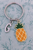 Pineapple keychain, fruit keychain, fruit zipper charm, pineapple lover gifts, pineapple fruit themed gifts, pineapple party accessories,