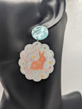 Cute white rabbit stud earrings, rabbit themed jewellery, rabbit lover gifts, gifts for rabbit moms, statement animal earrings, Easter gifts