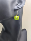 Green cabbage vegetable earrings, novelty fun food earrings, novelty foodie jewellery, vegan earrings, kawaii foodie fun gifts, chief gifts