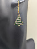Christmas tree earrings, festive Christmas jewellery, Christmas lover gifts, secret Santa gifts, Christmas party accessories,