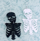 Big skeleton earrings, gothic horror statement earrings, scary skull jewellery, Halloween jewellery accessories, Halloween earrings,