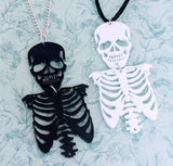 Big skeleton Halloween necklace, Halloween jewellery, gothic skeleton jewellery, gothic inspired gifts, Halloween lover gifts,