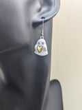 Heart ghost earrings, ghost themed jewellery, paranormal investigator gifts, ghost inspired gifts, novelty ghost gifts, Halloween earrings