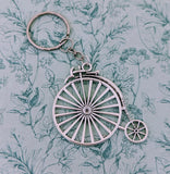 Penny farthing bicycle keychain, gifts for cyclists, bicycle lover gifts, cyclist accessories, bicycle themed gifts, secret Santa gifts,