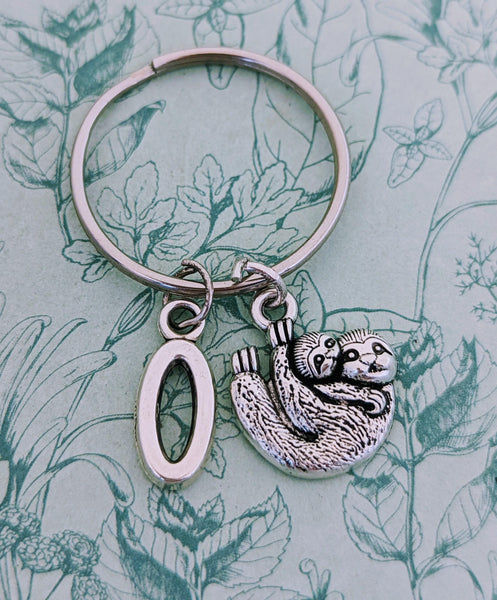 Cute sloth keychain, cute sloth animal keyring, sloth lover jewellery accessories, zoo keeper gifts, gifts for sloth lovers, animal lovers