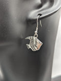 Tropical angel fish earrings, angel fish jewellery, fish lover gifts, nautical fish earrings, nautical fish gifts, nautical jewellery gift