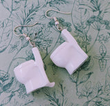 Toilet earrings, fun novelty jewellery earrings, gifts for plumber, kawaii earrings, toilet roll earrings, quirky secret Santa gifts,
