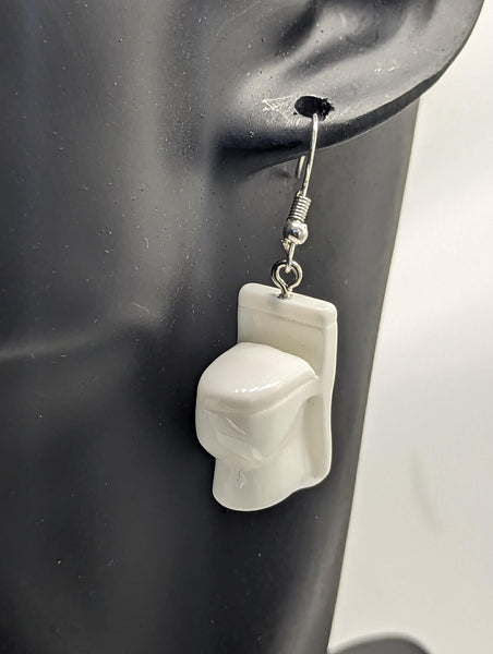 Toilet earrings, fun novelty jewellery earrings, gifts for plumber, kawaii earrings, toilet roll earrings, quirky secret Santa gifts,