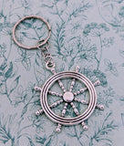 Pirate ship wheel keychain, nautical keyring, nautical lover gifts, boat lover gifts, nautical themed gifts, boat accessories,