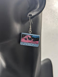 Music cassette tape earrings, music lover themed jewellery, novelty fun secret Santa gifts, gifts for musicians, music inspired gifts,
