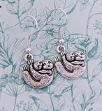 Cute Sloth earrings, sloth animal jewellery gifts, sloth lover gifts, sloth themed gifts ideas, wild animal inspired gifts, zoo keeper gifts