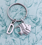 Tropical angel fish keychain, fish lover gifts, gifts for Marine biologist, fish mom gifts, angel fish accessories, fish charm, fish themed