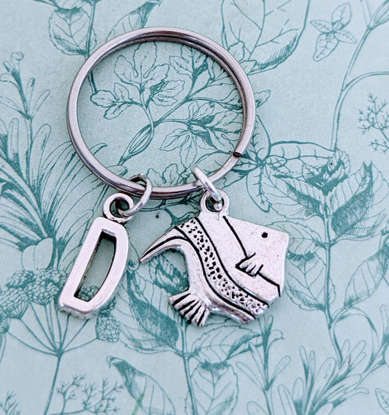 Tropical angel fish keychain, fish lover gifts, gifts for Marine biologist, fish mom gifts, angel fish accessories, fish charm, fish themed