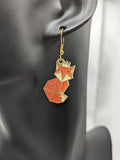 Cute fox queen earrings, fox themed jewellery, fox lover gifts, gifts for fox lovers, woodland animal earrings, woodland animal style gifts