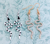 Cute snake earrings, snake inspired jewellery, snake mom gifts, snake lovers, reptile owner gifts, reptile jewellery, zoo keeper gifts,