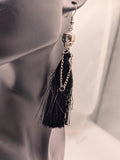 Lady skeleton long earrings, Halloween skeleton earrings, gothic style jewellery, gothic punk earrings, horror themed gifts, horror lovers