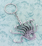 Snake medusa style keyring, snake lover gifts, reptile lover gifts, reptile mom, snake inspired gifts, zoologist gifts ideas, zoo themed ,