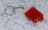 Vampire blood keyring, blood forensic gifts, gifts for doctors, gifts for goths, witch inspired keyring, doctor keychain, nurse keyring,