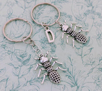 Ant lover keyring, ant farming gifts, insect keyring, insect lover gifts, gothic keyring, gifts for goths, insect accessories, ant themed