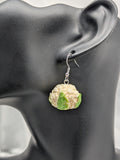 Cauliflower earrings, vegetables earrings, vegetable jewelry, cauliflower lovers, vegan earrings, vegan jewelry, kawaii earrings,