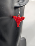 Red cute lobster earrings, lobster lover jewellery, lobster themed gifts ideas, sea animal inspired jewellery, fish earrings, ocean themed,