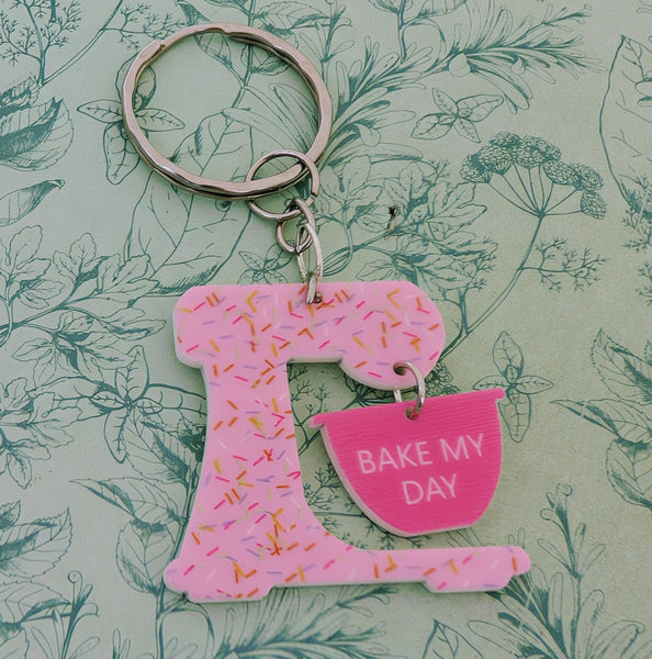 Baker inspired keyring, baker lover gifts, gifts for a baker, caker maker gifts, cake making accessories, foodie lover gifts, cake lover