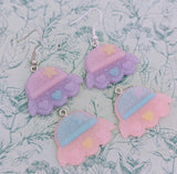 Glittery alien spaceship earrings, alien spaceship jewellery, UFO lover gifts, alien believer gifts, space geek gifts, alien themed gifts,