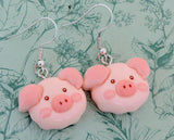 Cute pig earrings, pink pig jewellery, pig lover gifts, pig farmer gifts, pig mom gifts, pig themed, farmers wife gifts, vet graduate gifts
