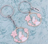 White rabbit personalised keyring, white rabbit lover gifts, rabbit accessories, rabbit themed gifts, Easter themed gifts, Easter keyring
