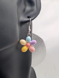 Cute pastel flower earrings, cute flower jewellery, children style earrings, children inspired gifts, flower lover gifts, flower girl