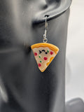 Fun novelty pizza earrings, pizza lover gifts, pizza themed jewellery, gifts for food lovers, fast food inspired gifts, pizza chef gifts,