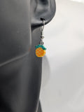 Cute pineapple fruit earrings, pineapple themed jewellery, pineapple fruit lovers, pineapple themed gifts, fruit lover gifts, chef earrings,