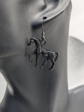 Black horse earrings, black horse jewellery, horse lover gifts, equestrian gifts, equestrian earrings, horse trainer gifts, horse themed,