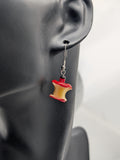 Apple mismatch novelty earrings, apple fruit lover gifts, apple vegan jewellery, fruit themed gifts, summer style earrings, fun quirky gifts