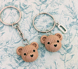 Teddy bear keyring, teddy bear keychain, teddy bear lover gifts, bear themed, zoo keeper gifts, beer inspired, brown bear accessories