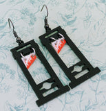 Guillotine earrings, gothic style jewellery, medieval lover inspired gifts, medieval earrings, horror style earrings, history teacher gifts