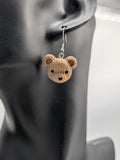Teddy bear earrings, brown bear jewellery, teddy bear lover gifts, bear themed, cute animal earrings, gifts for animal lovers,