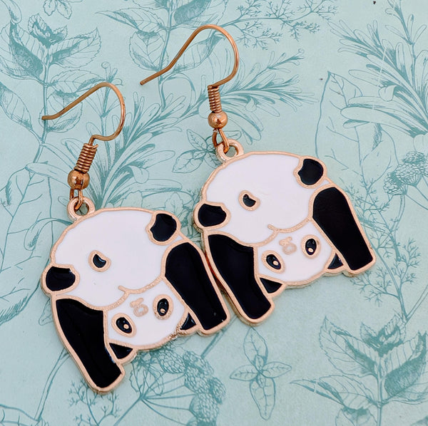Cute panda earrings, cute panda jewellery, panda lover gifts, panda accessories, bear lover gifts, panda charm, zoo lovers, zoologist gifts,