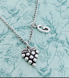 Fruit necklace, grape necklace, fruit jewelry, fruit lover gifts, foodie gifts, food inspired, chief necklace, vegan necklace, vegan gifts