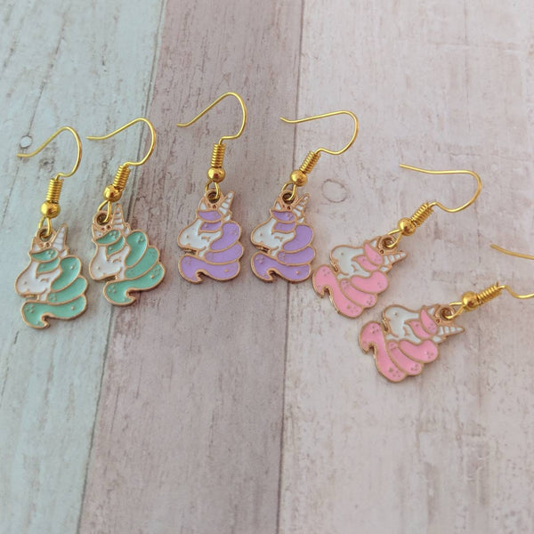 Unicorn earrings, unicorn jewelry, fairy tale earrings, horse earrings, horse jewelry, fairy earrings, fandom earrings, gifts for her