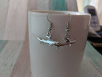 Shark earrings, fish earrings, ocean earrings, summer earrings, gifts for her, nautical earrings, shark gift, animal earrings,