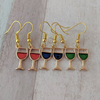 Wine earrings, wine glass earrings, red wine, charm earrings, wine jewellery, wine gift, gift for her, sister gifts, mum gifts,