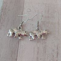 Bear earrings, bear jewelry, animal earrings, animal jewelry, cute earrings, nature earrings, grizzly bear gifts, bear gifts, gifts for her